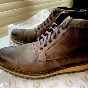 Mens size 13 Clark’s Varby Top Dark Grey Leather Boot